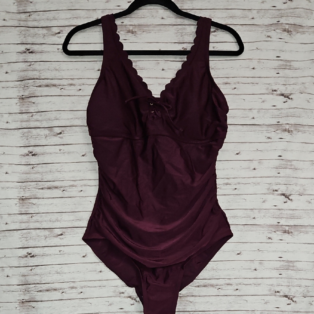 Kona Sol Purple One Piece Swimsuit